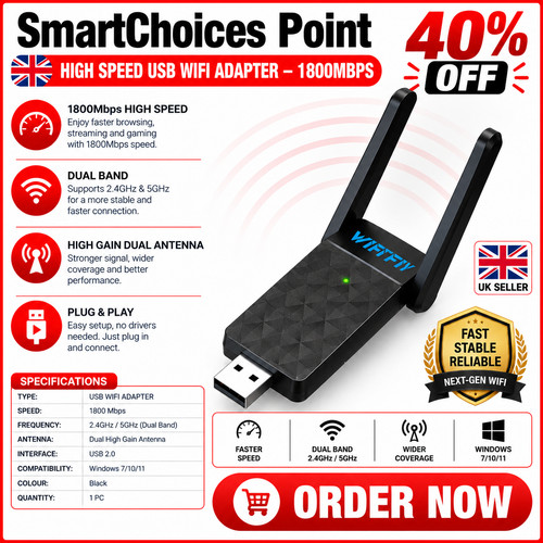 1800mbps usb wifi adapter dual - wifi,