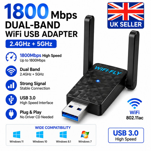 1800mbps usb wifi adapter - 1800mbps, dual