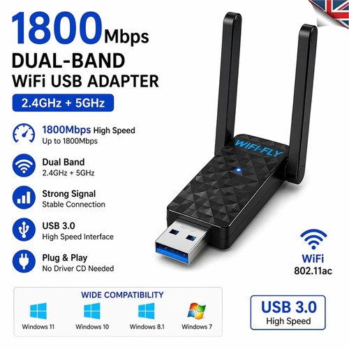 1800mbps usb wifi adapter dual - 1800mbps,