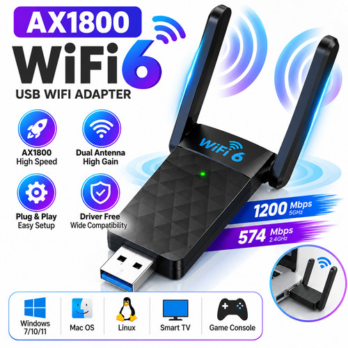 1800mbps usb wifi - usb, dual