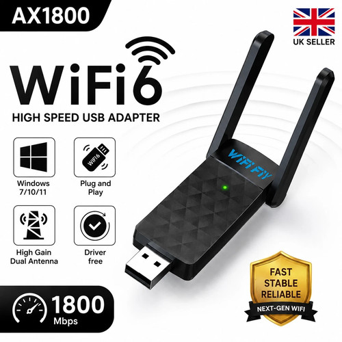 1800mbps usb wifi adapter dual - usb,