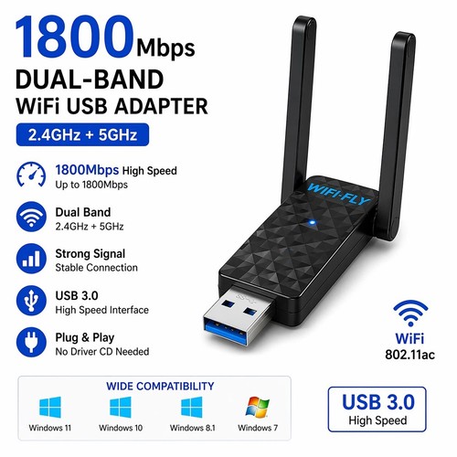 1800mbps usb wifi adapter - 1800mbps,
